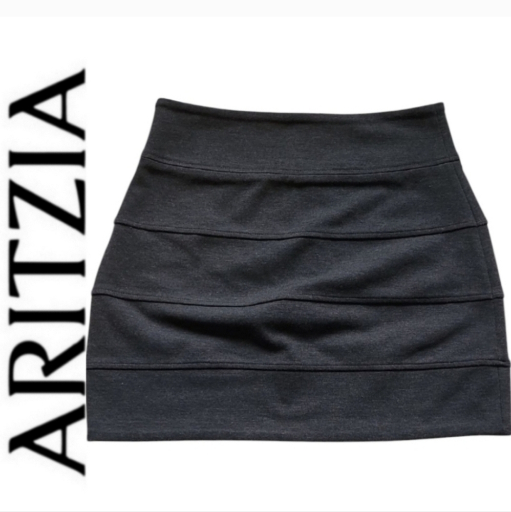 SZ8 Talula Mini Skirt Aritzia Grey Pencil
